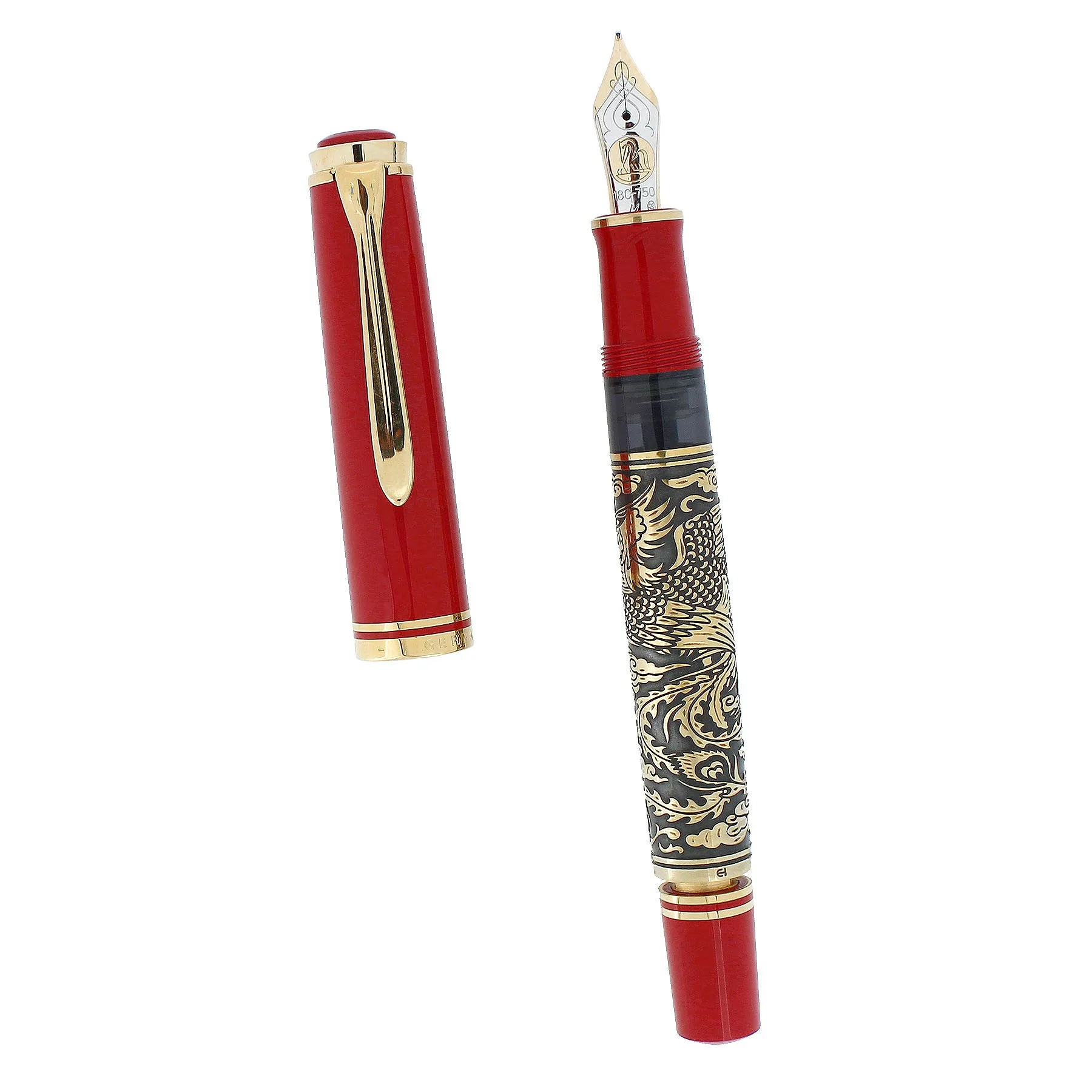 1996 PELIKAN M800 GOLDEN PHOENIX LIMITED ASIA 888 EDITION FOUNTAIN PEN W/BOX NEVER INKED