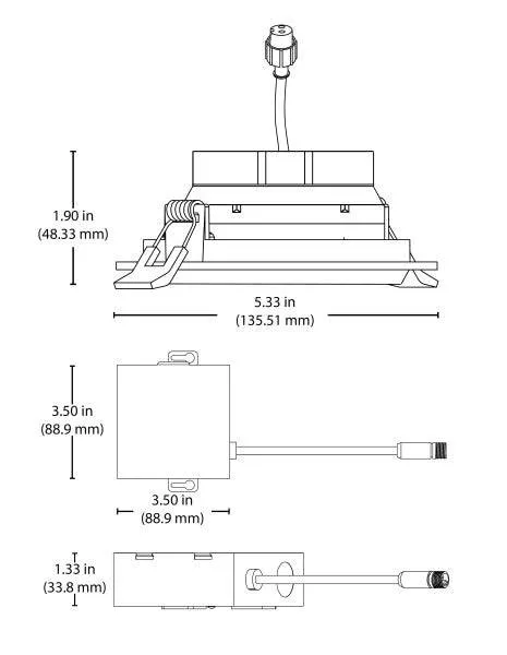 4-inch LED Gimbal Recessed Downlight in Oil-Rubbed Bronze, 5000K