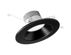 5/6-inch Black 900 Lumen Selectable Recessed LED Downlight 2700K-5000K