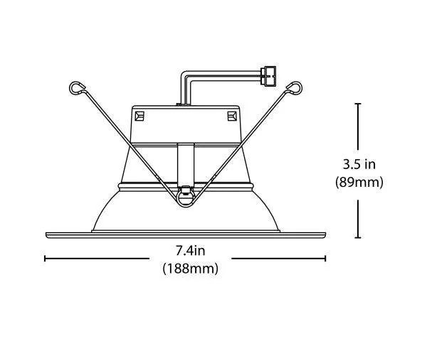 5/6-inch Black 900 Lumen Selectable Recessed LED Downlight 2700K-5000K