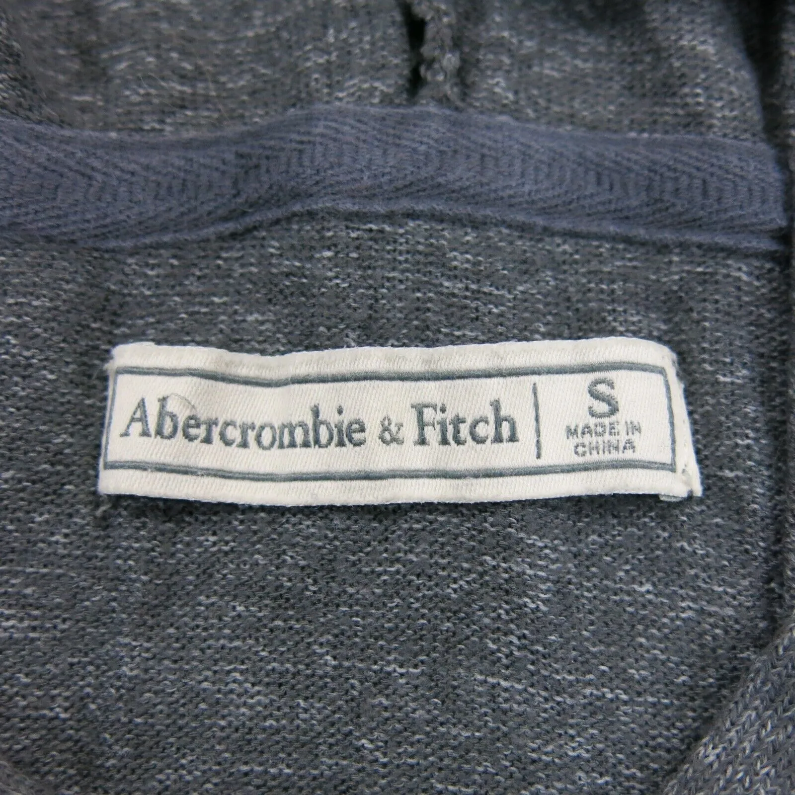 Abercrombie Fitch Women Hoodie Sweatshirts Full Zip Long Sleeve Pocket Gray SZ S