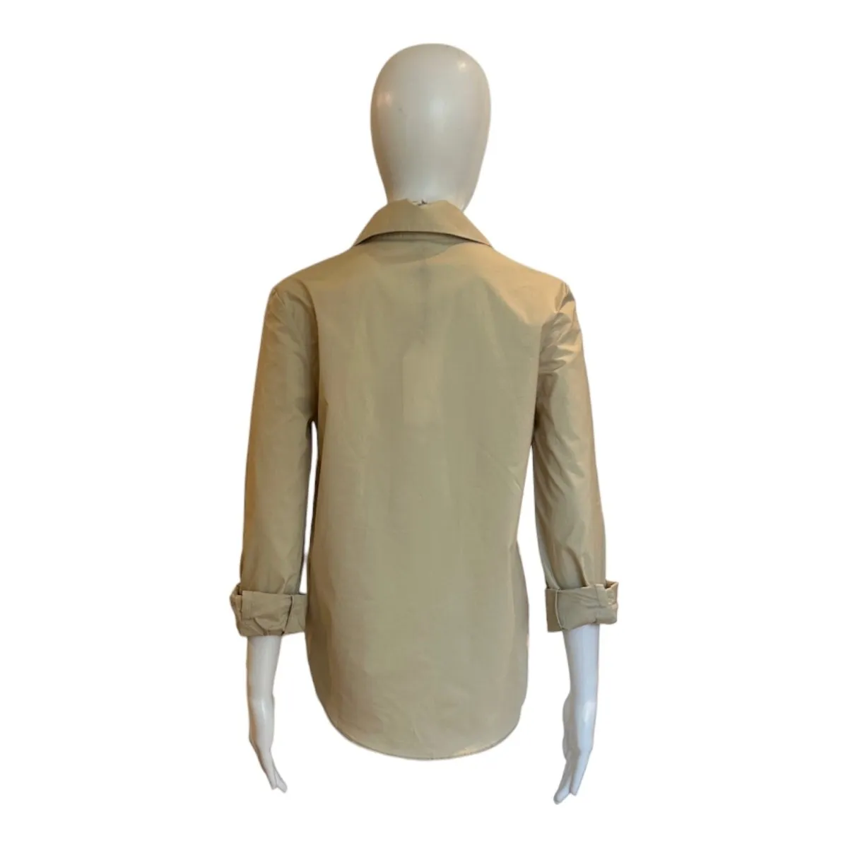 Accent Collar Poplin Dress Shirt | Taupe