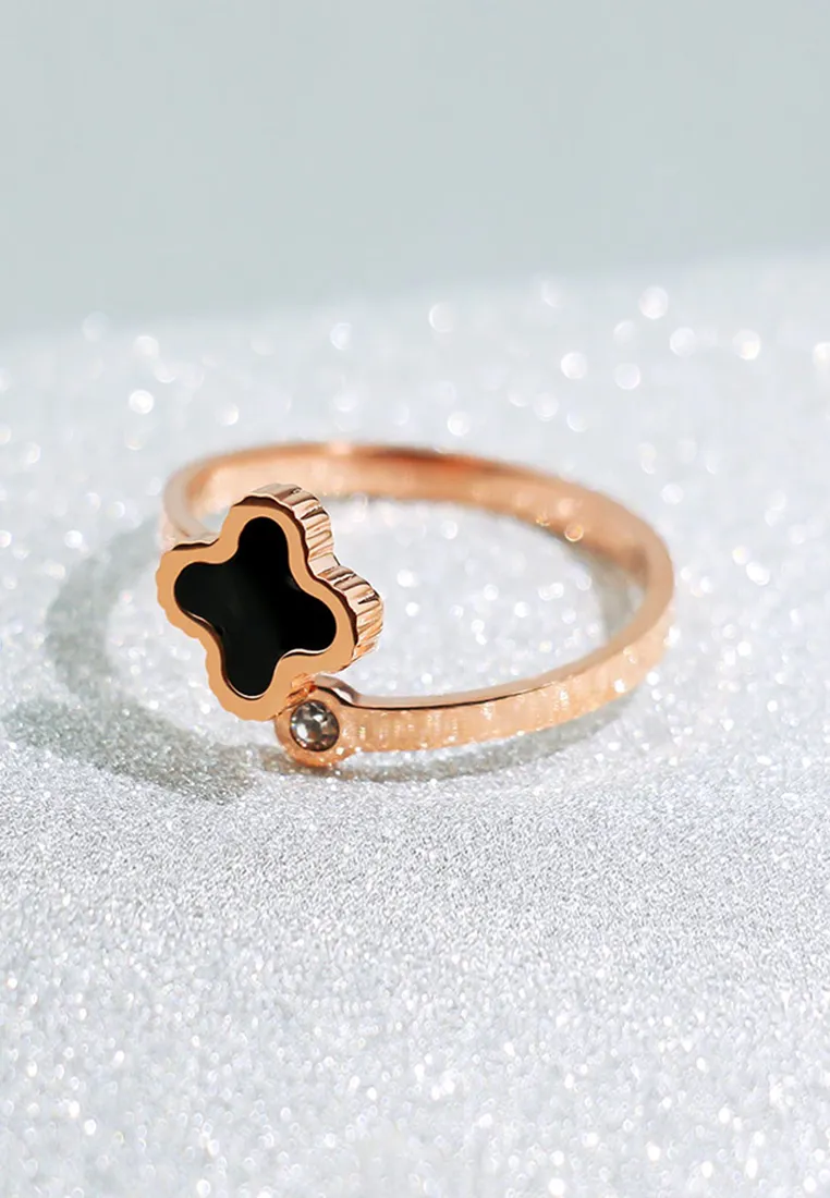 Adele Four Leaf Clover Adjustable Ring