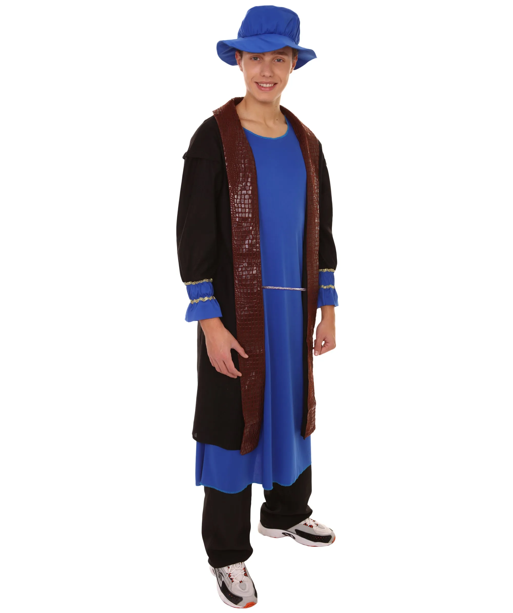 Adult Men's Leonardo Da Vinci Painter Artitst  Costume | Blue Cosplay Costume