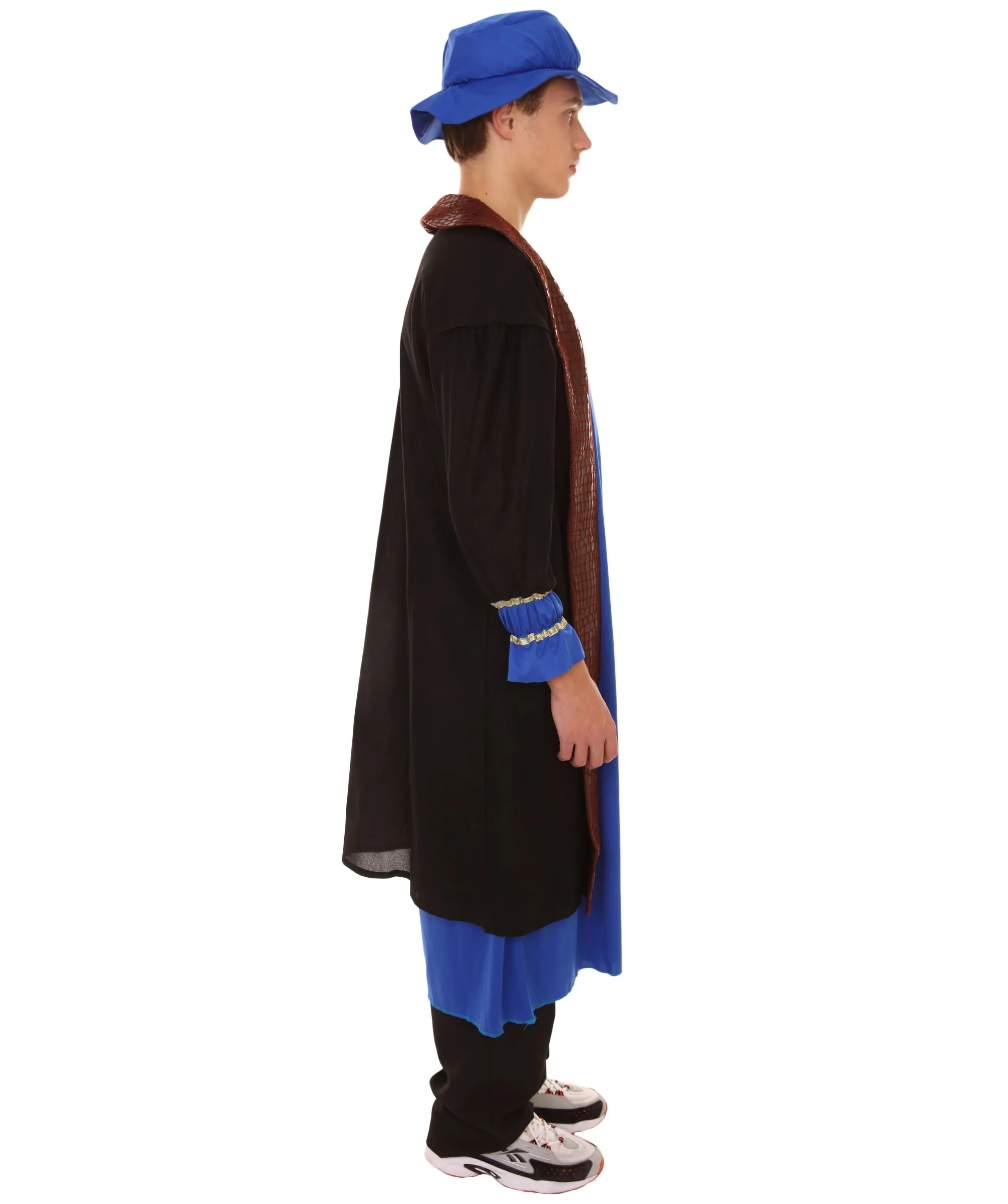 Adult Men's Leonardo Da Vinci Painter Artitst  Costume | Blue Cosplay Costume