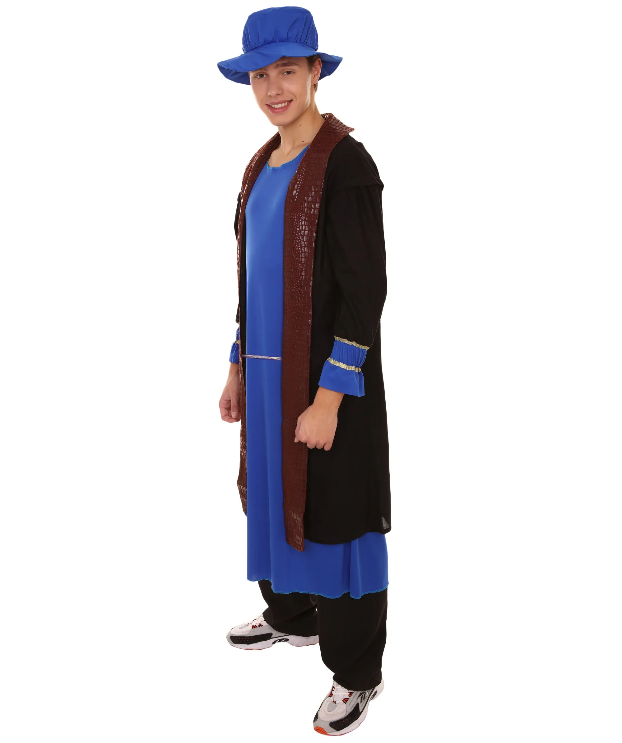 Adult Men's Leonardo Da Vinci Painter Artitst  Costume | Blue Cosplay Costume