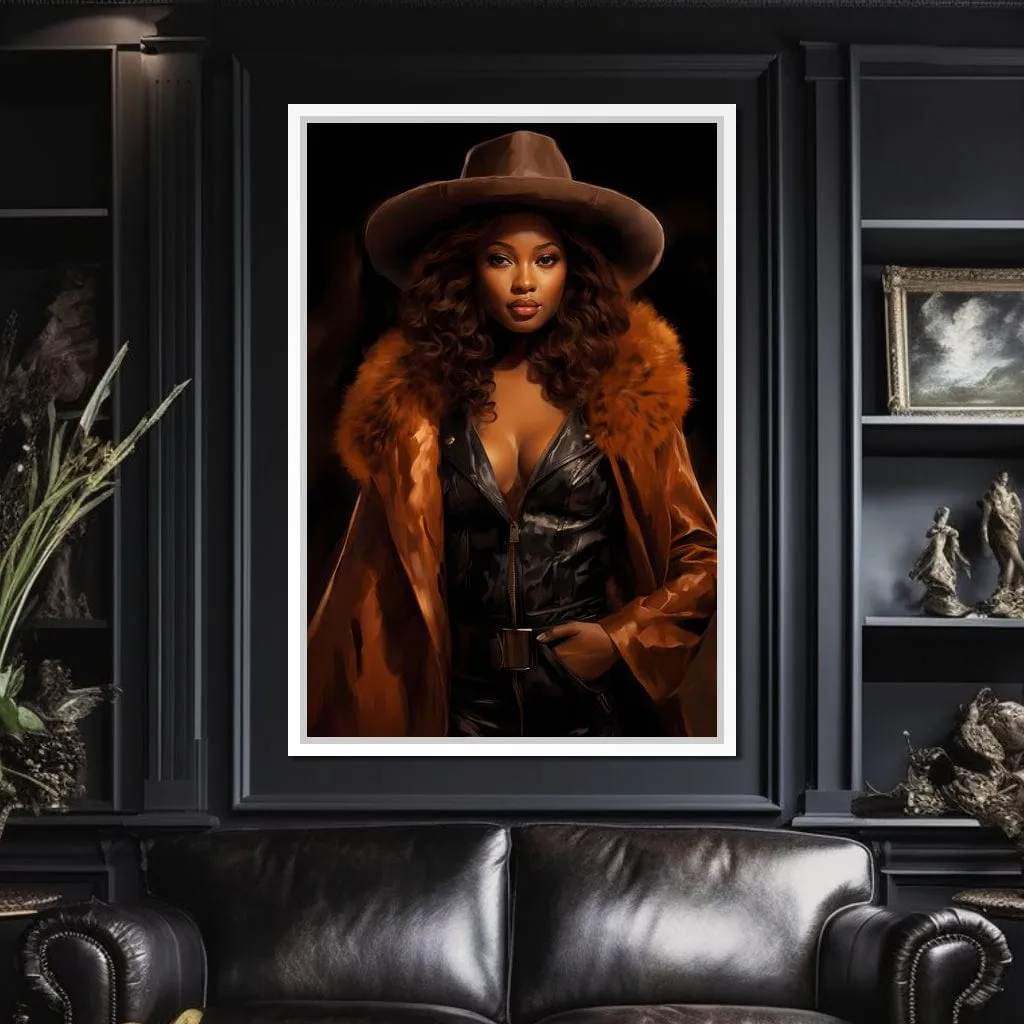 African Woman in Brown Fur