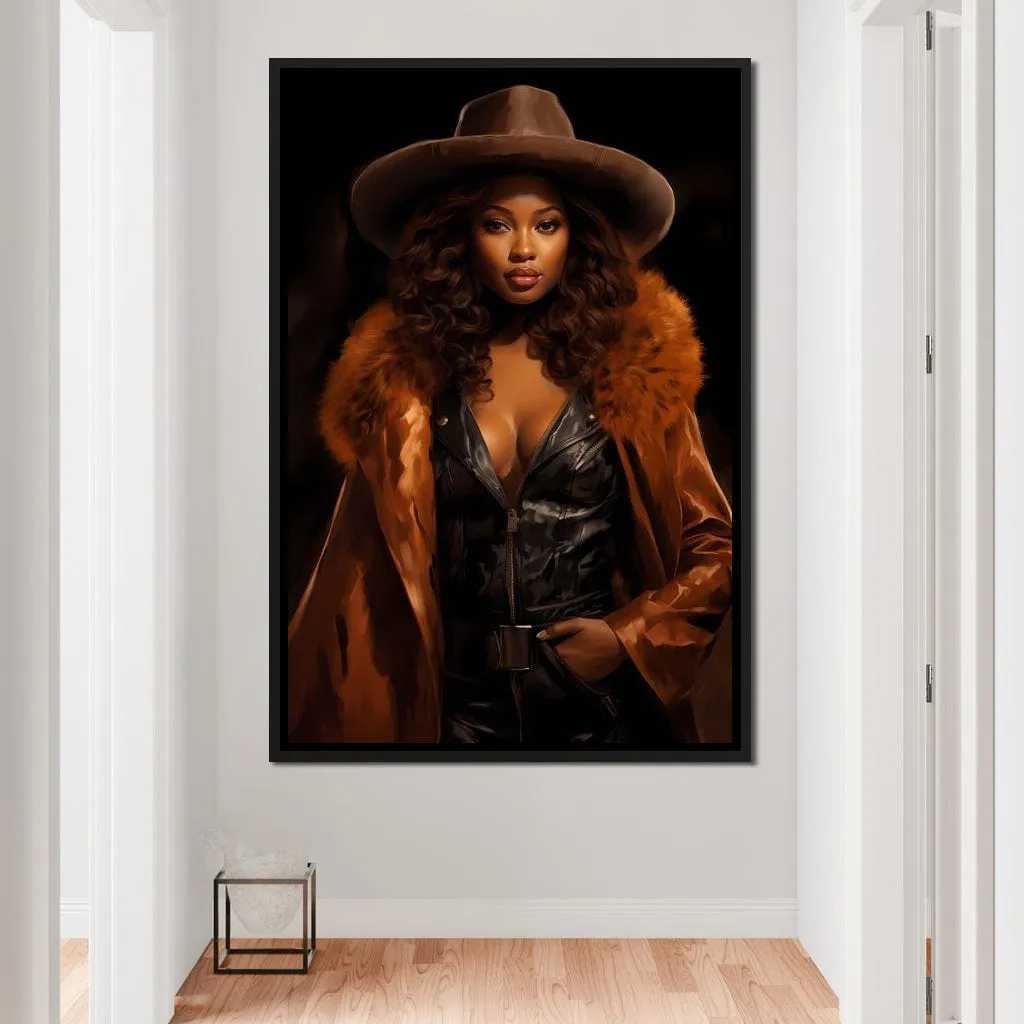 African Woman in Brown Fur