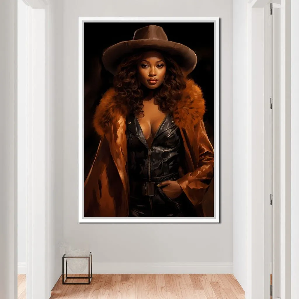 African Woman in Brown Fur