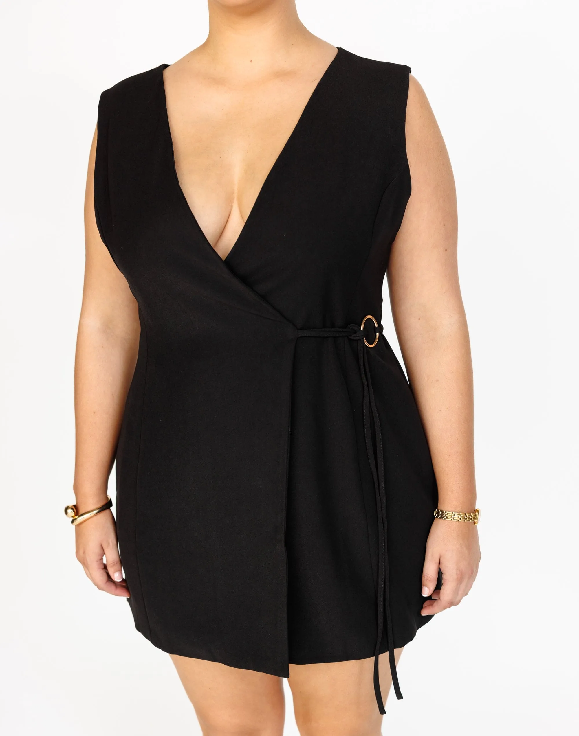 Alayna Mini Dress (Black)