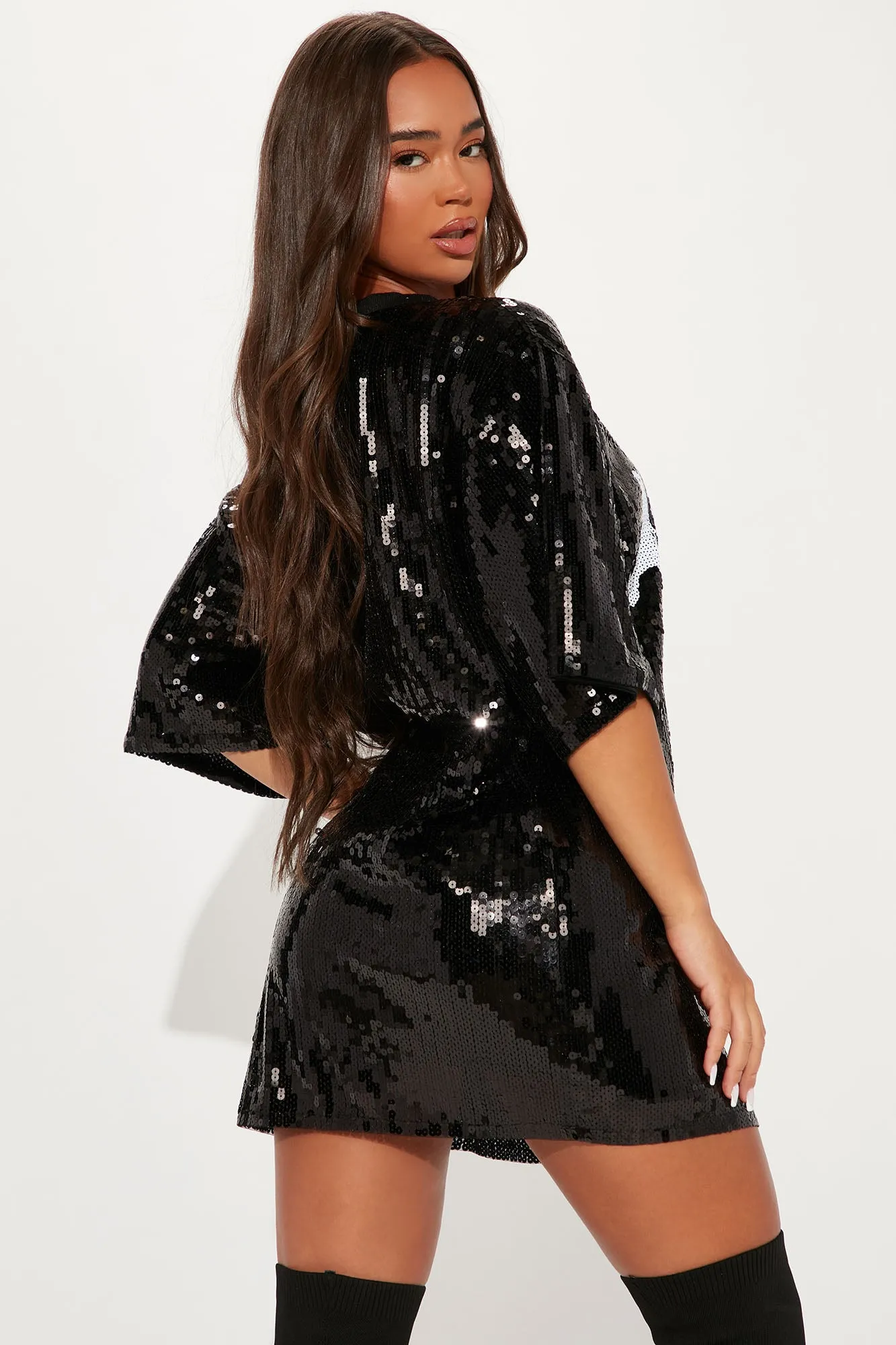 All You Need Is Love Sequin Tunic - Black