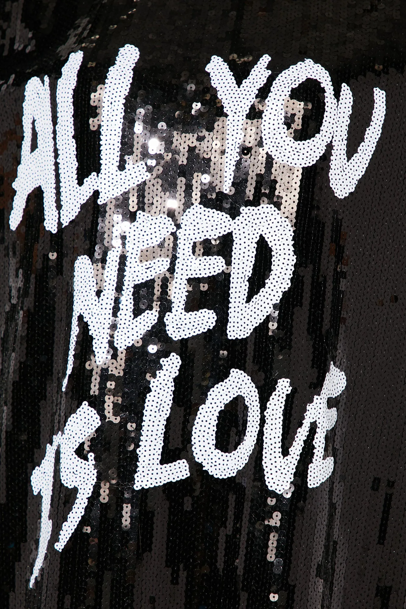 All You Need Is Love Sequin Tunic - Black