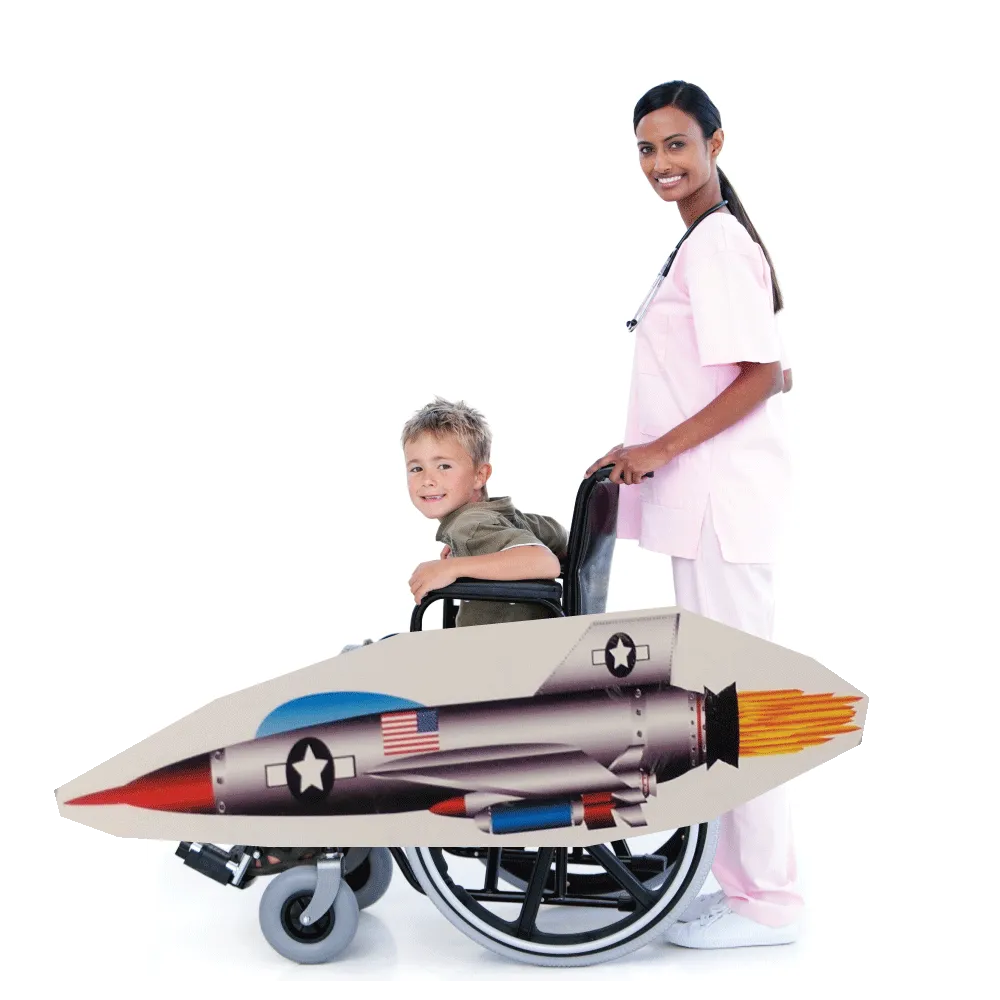 American Fighter Jet Wheelchair Costume Child's