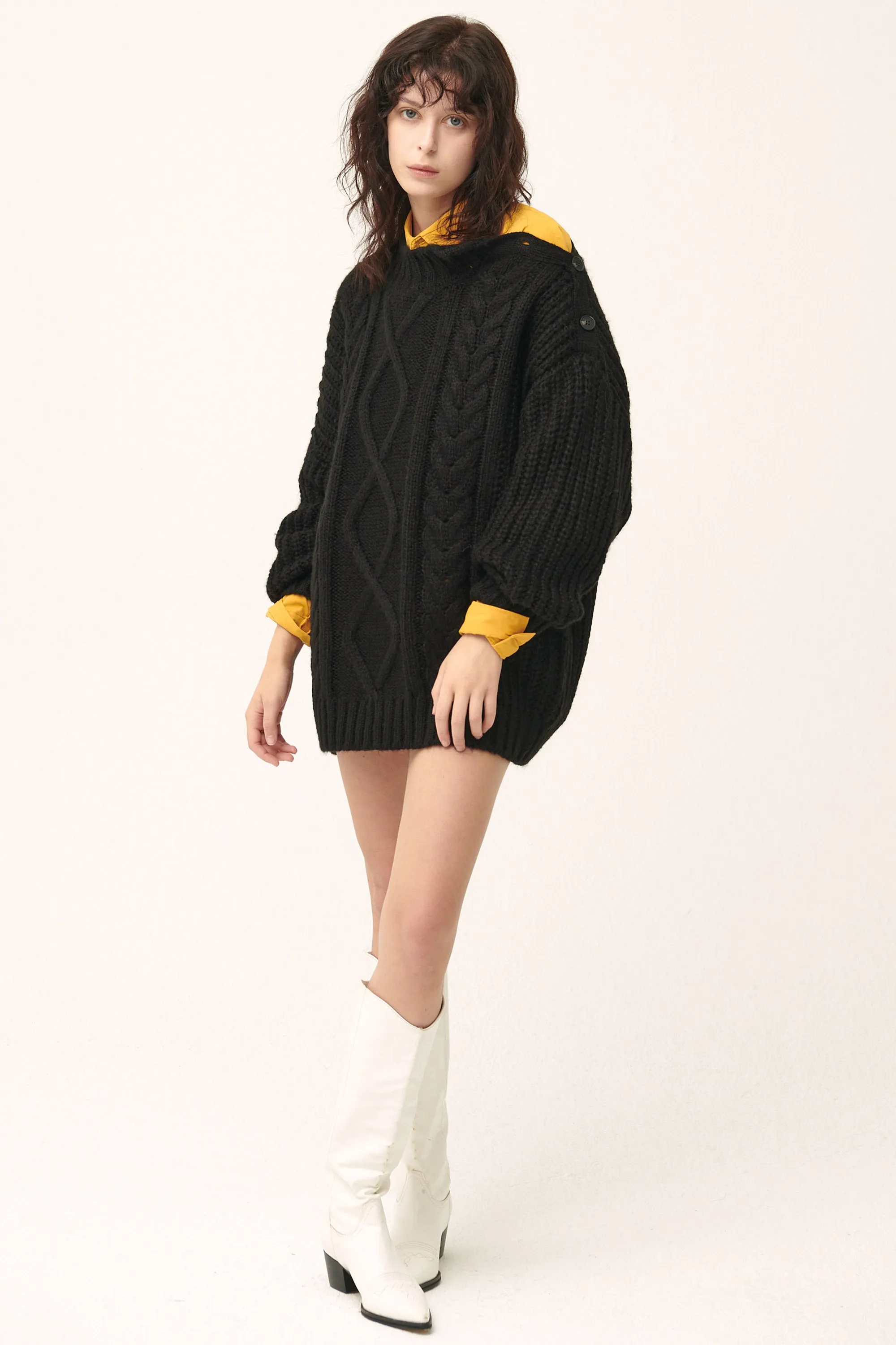 Avery Cable Sweater/Dress