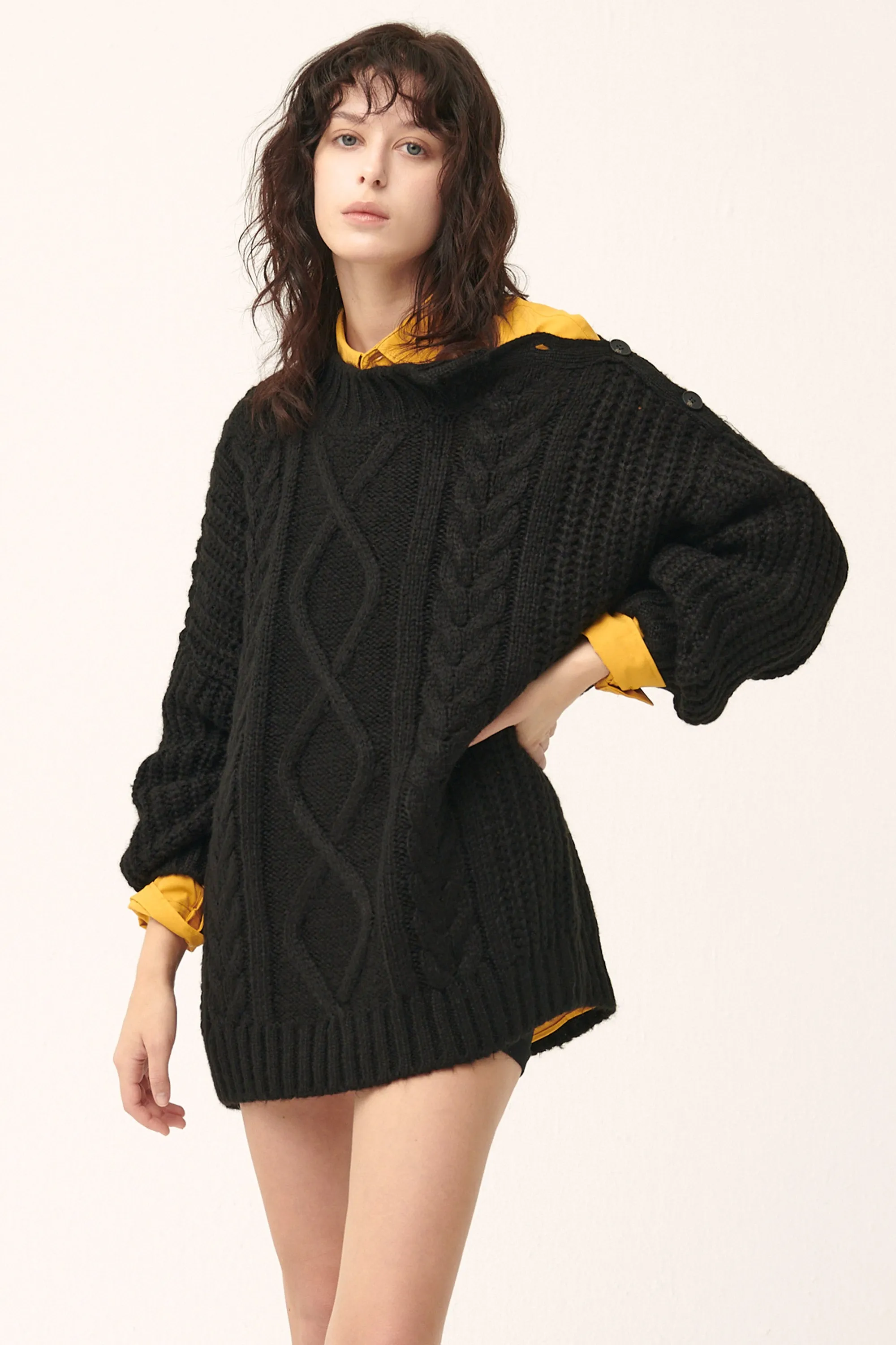 Avery Cable Sweater/Dress