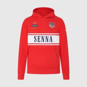 Ayrton Senna Men's Legacy Hoody- Red