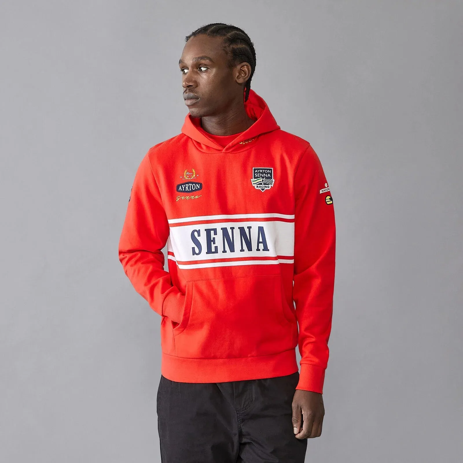 Ayrton Senna Men's Legacy Hoody- Red