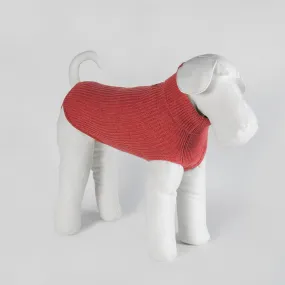 Bespoke Dog Sweater Coral Rib Cashmere