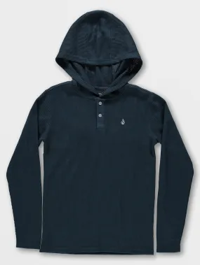 Big Boys Russel Hooded Thermal - Faded Navy