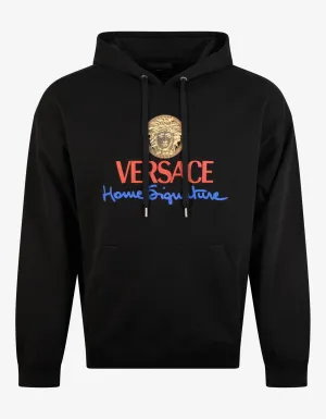 Black Home Signature Print Hoodie -