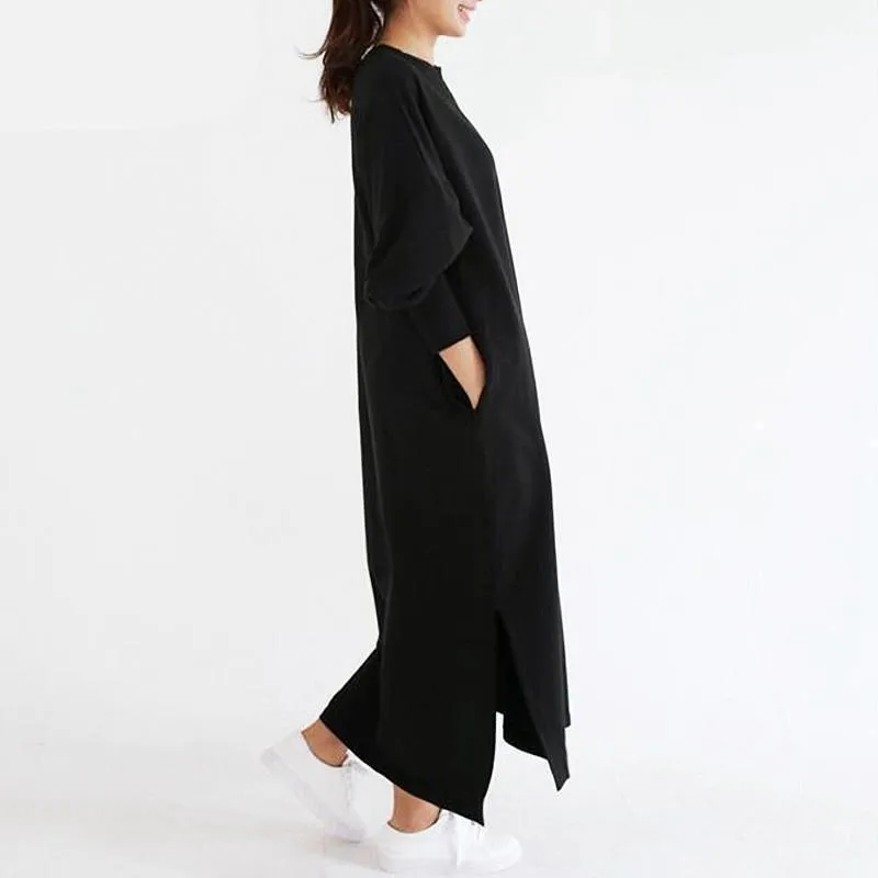 Black Oversized Sweater Dress Plus Size