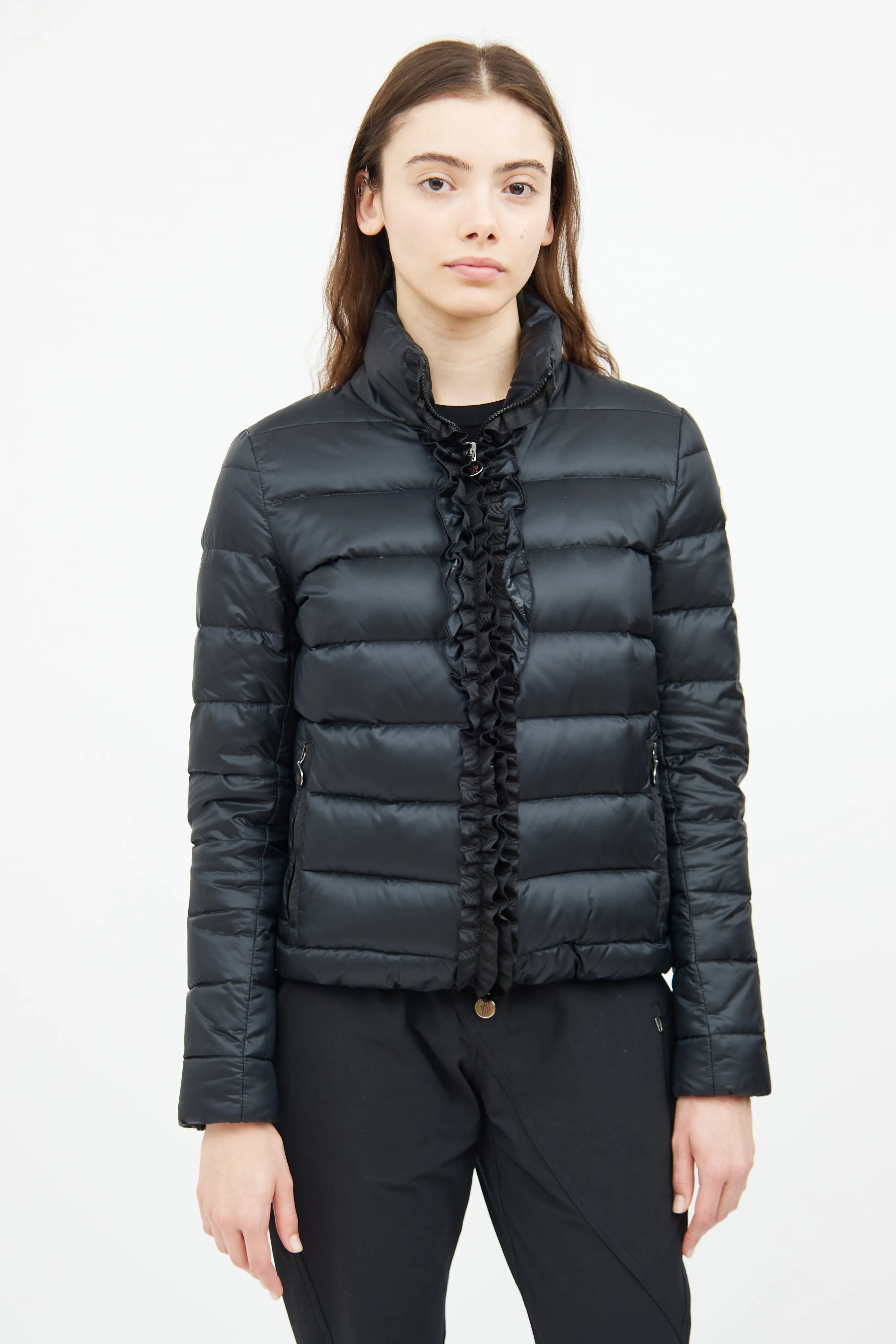 Black Oxalis Giubbotto Puffer Coat