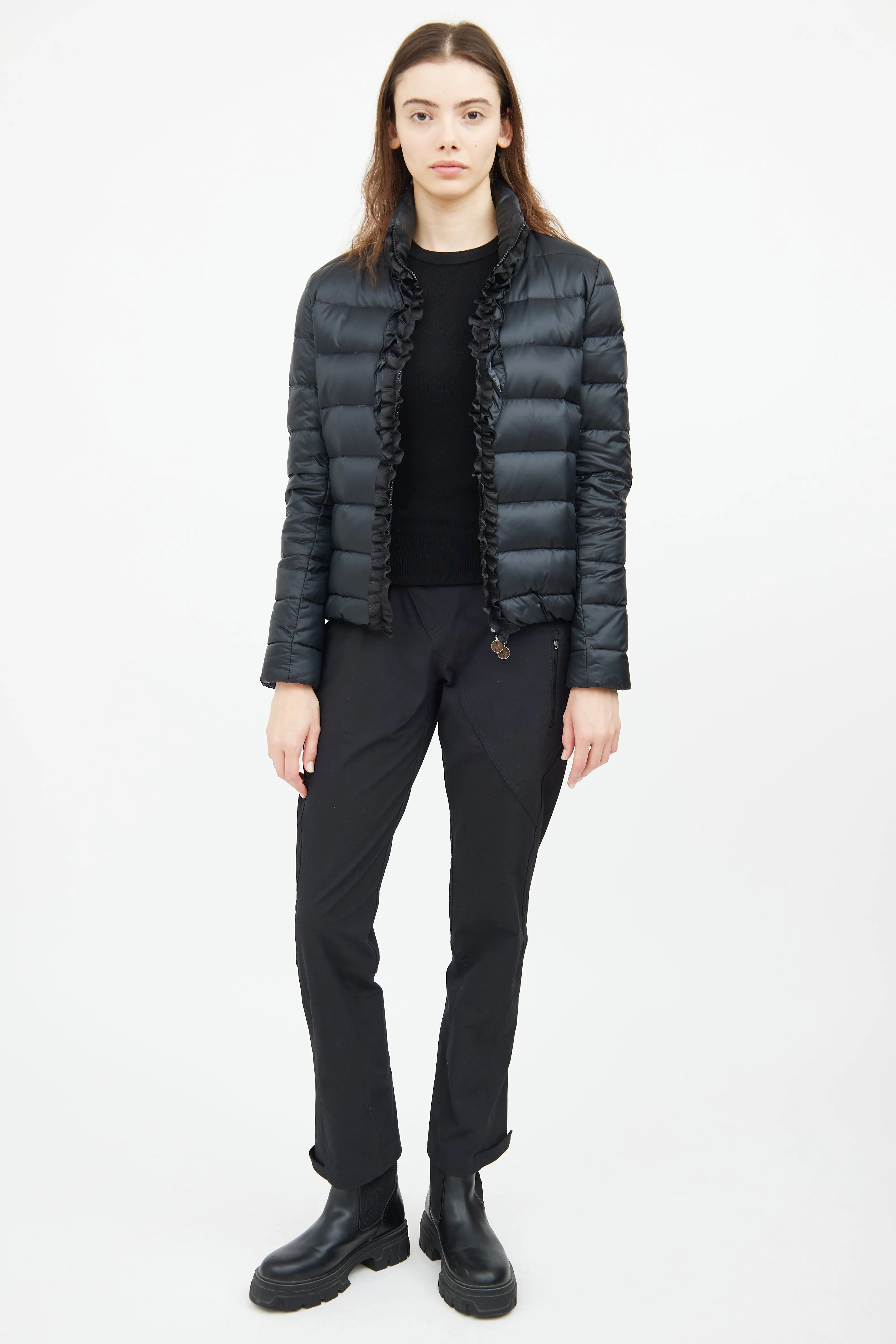 Black Oxalis Giubbotto Puffer Coat