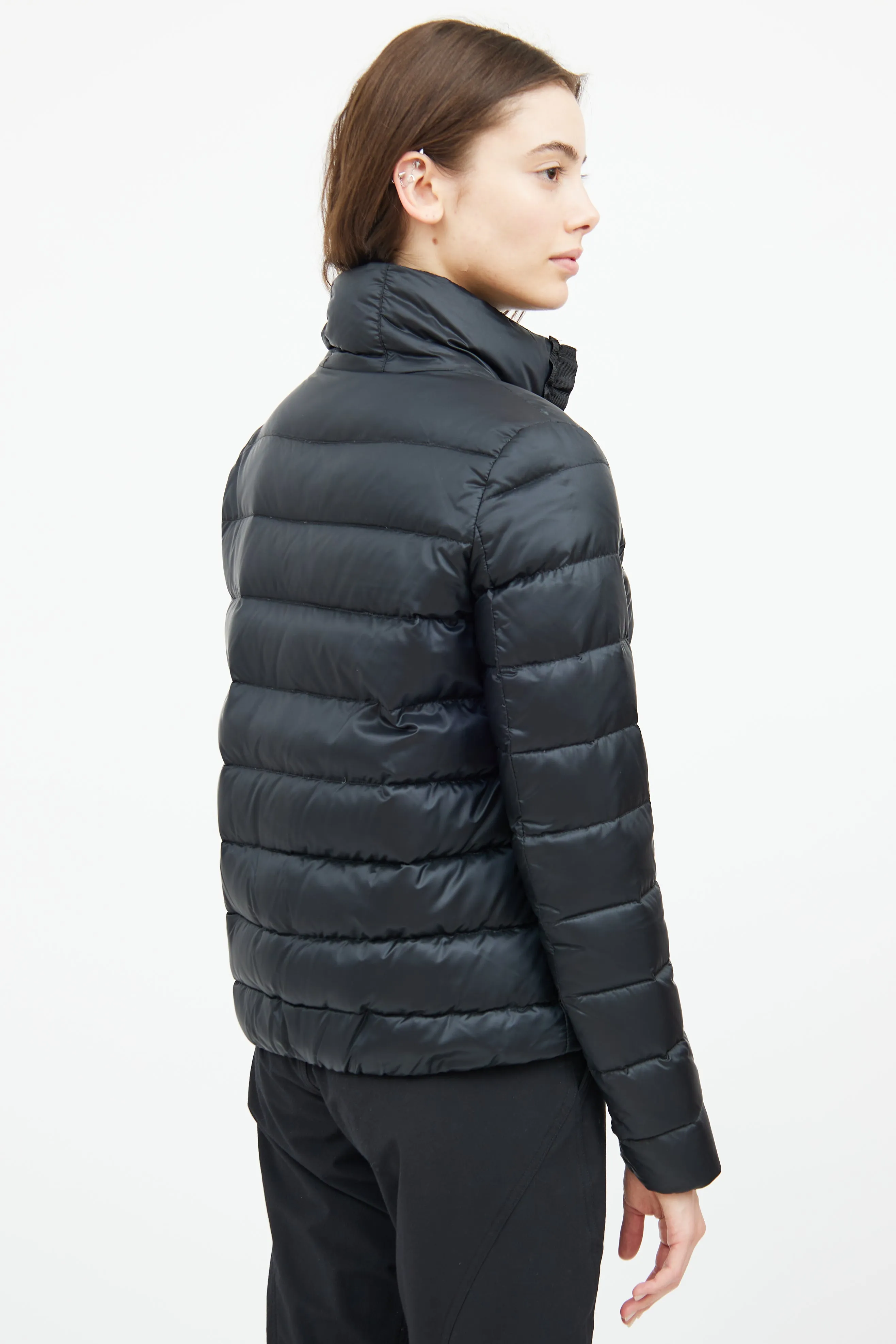 Black Oxalis Giubbotto Puffer Coat