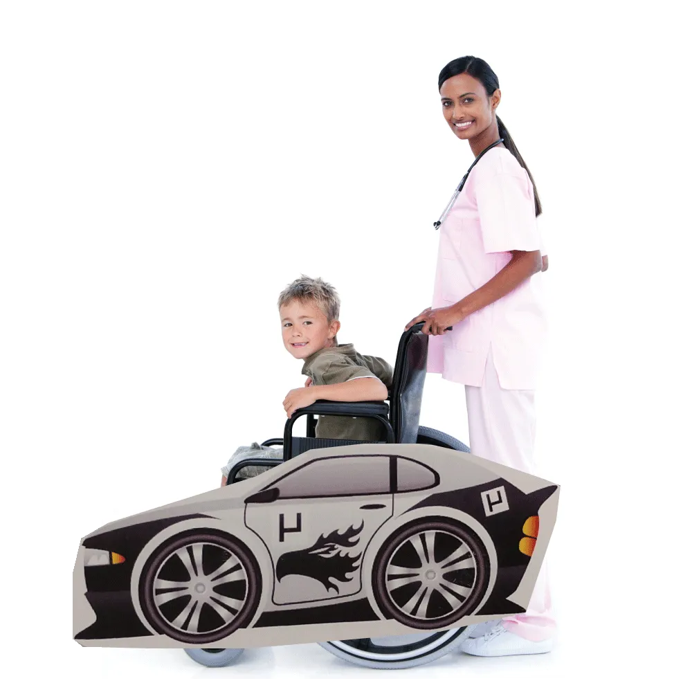 Black White Race Car Wheelchair Costume Child's