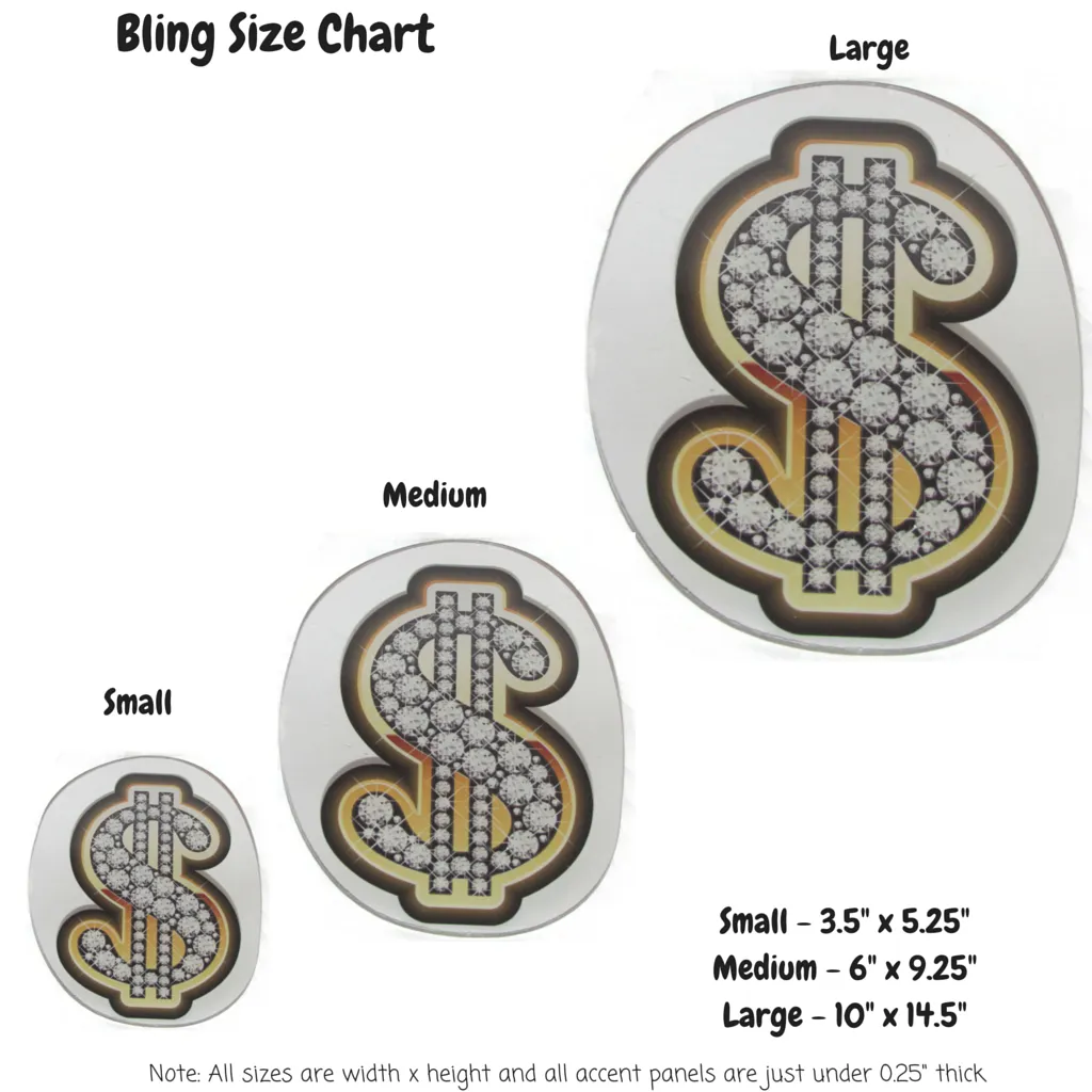 Bling Money Symbol Decoration Panel