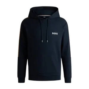 BOSS Embroidered Logo Navy Iconic Hoodie