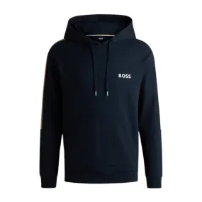 BOSS Embroidered Logo Navy Iconic Hoodie