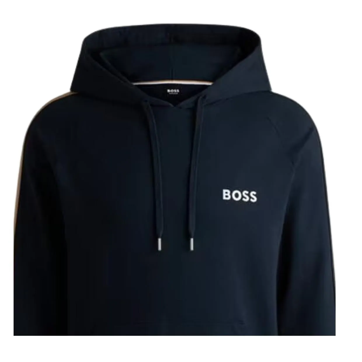 BOSS Embroidered Logo Navy Iconic Hoodie