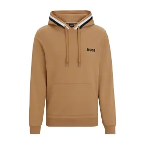 BOSS Logo & Stripe Beige Iconic Hoodie