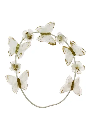 Butterfly Hair Wrap Wreath - White