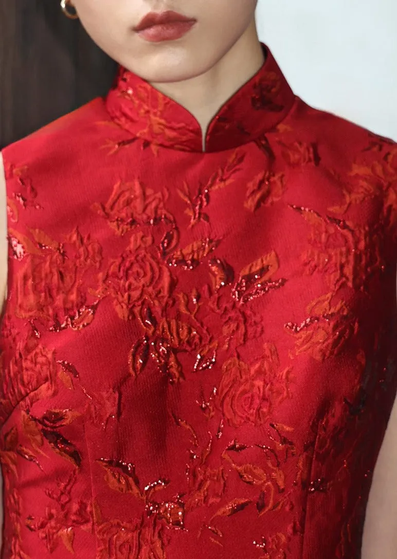 Canna Sleeveless Brocade Qipao - RTW