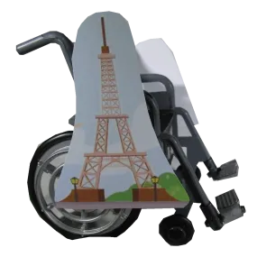 Cartoon Eiffel Tower Wheelchair Costume Child's