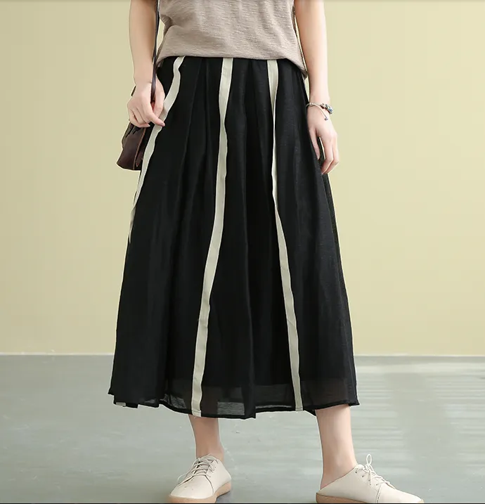 Casual linen Fiber loose fitting Women's Skirts DZA2007184