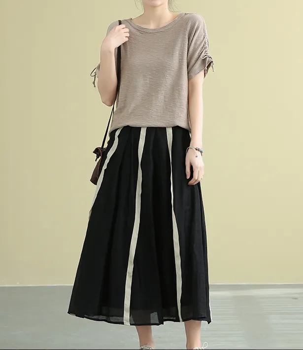 Casual linen Fiber loose fitting Women's Skirts DZA2007184