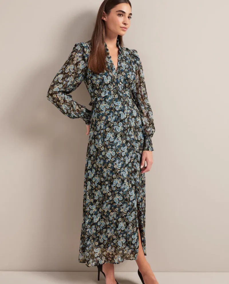 Cefinn Lilianna Navy Paisley Dress