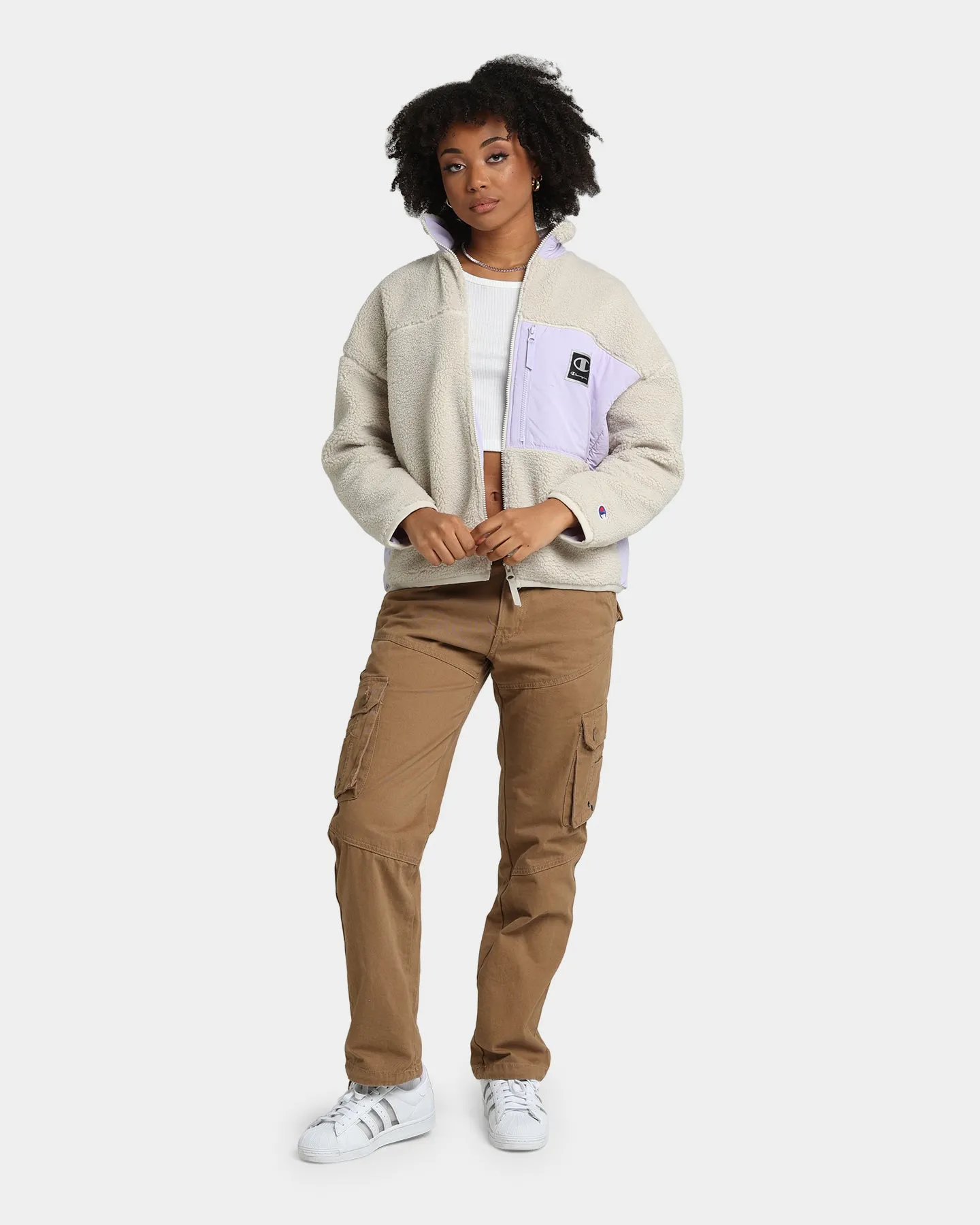 Champion Women's Rib Mix Media Jacket Urban Lilac