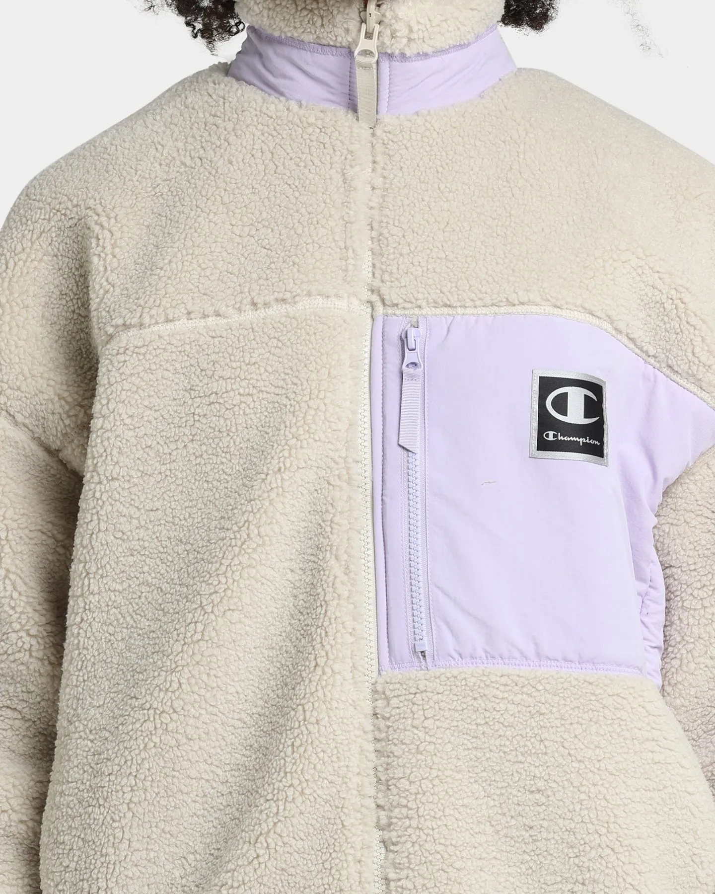 Champion Women's Rib Mix Media Jacket Urban Lilac