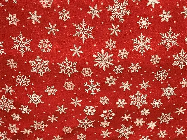 Christmas Snowflake Shimmer   - Premium Pure Cotton