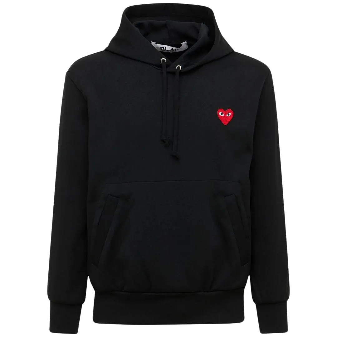 COMME DES GARÇONS PLAY RED HEART HOODIE BLACK