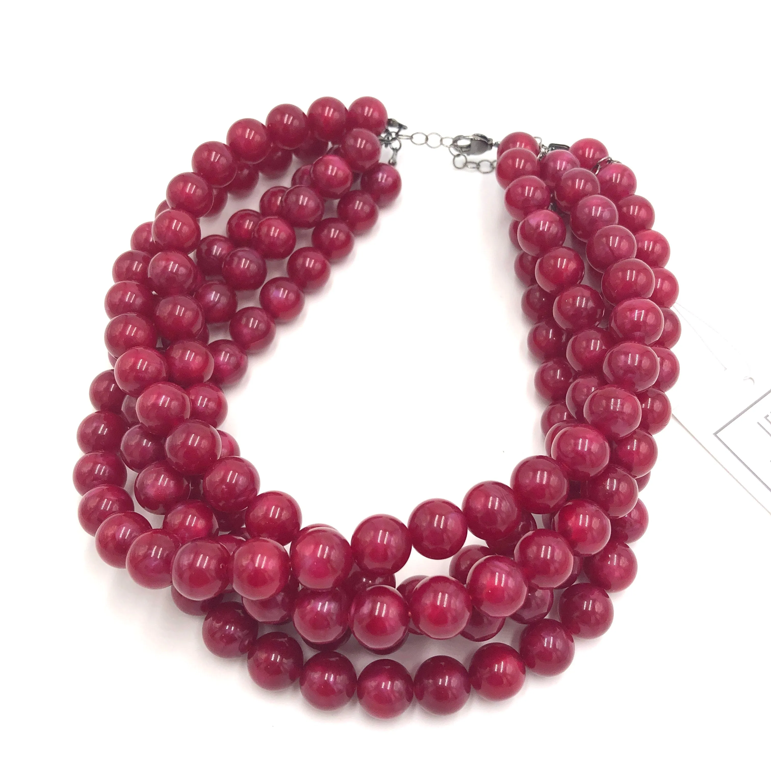 Cranberry Aura Glow Sylvie Necklace