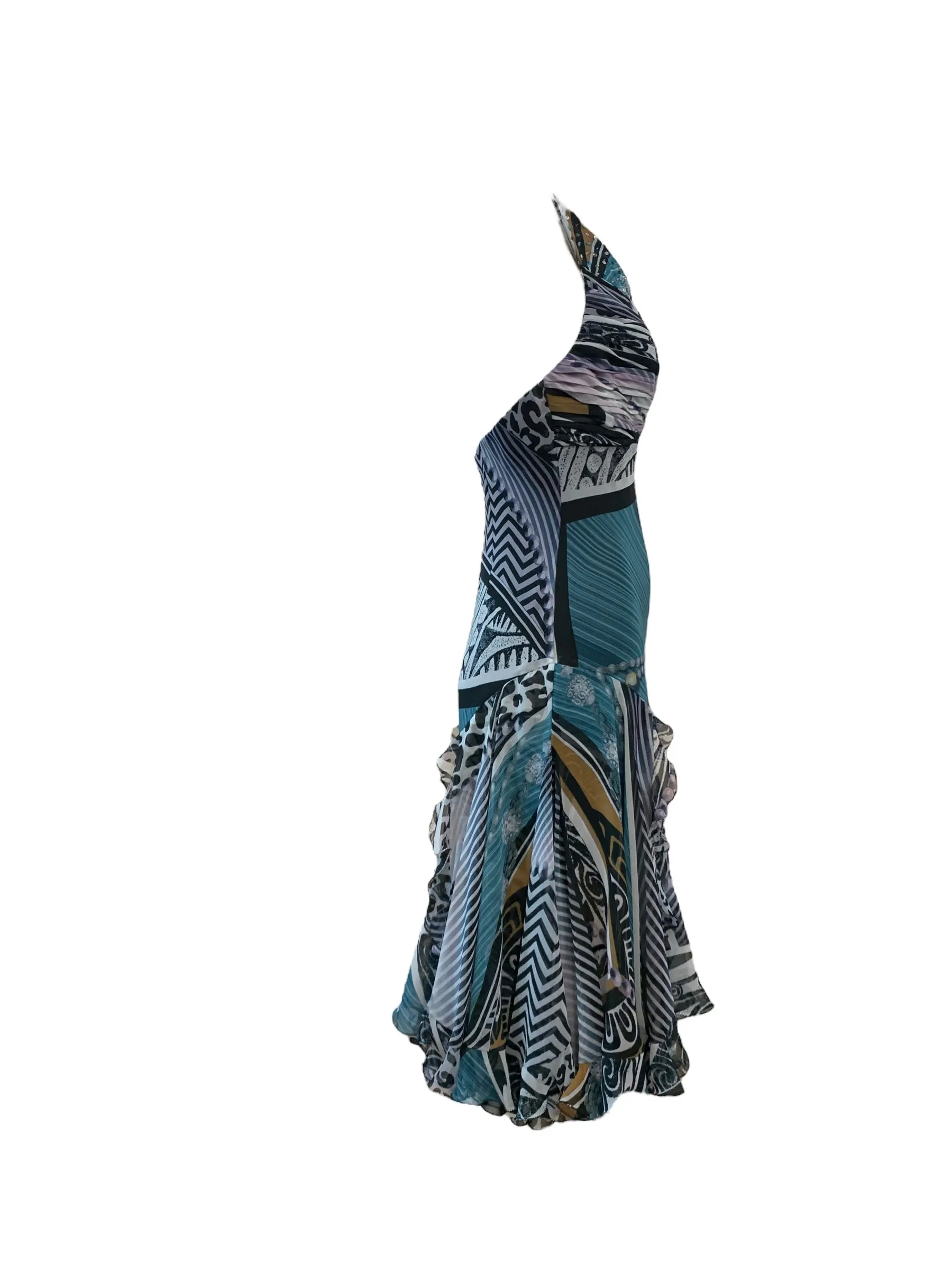 Diane Freis Print Chiffon Party Dress with Matching Stole.