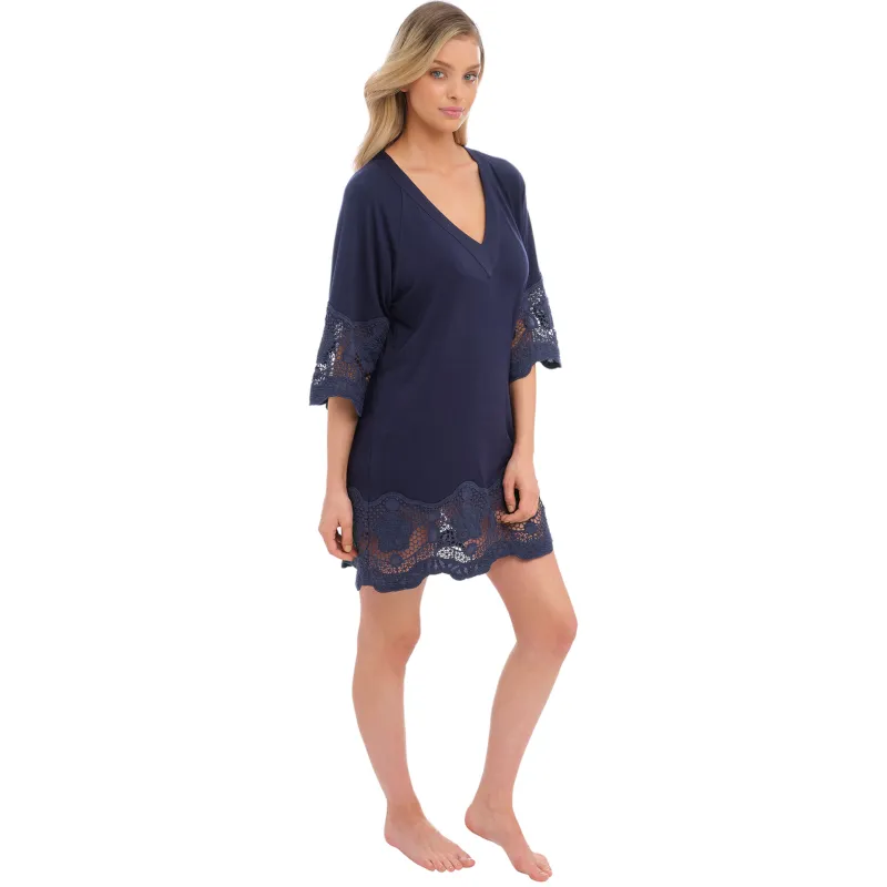 Dione Tunic Beach Cover-Up Ink Blue - Fantasie Swim