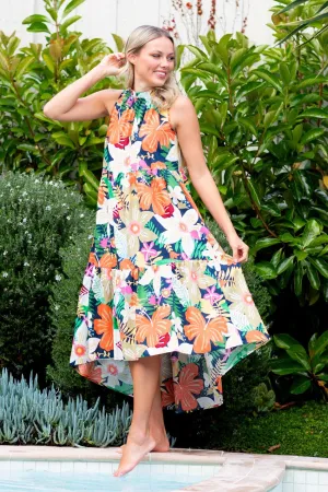 DREW FLORAL TRAPEZE DRESS