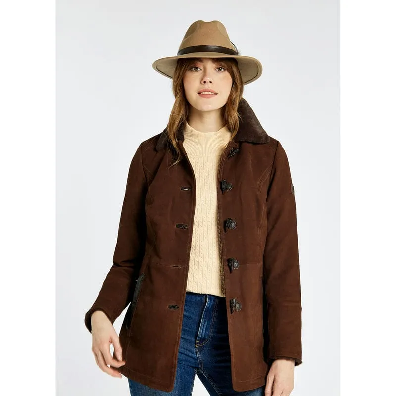 Dubarry Clarke Sherpa-Lined Ladies Leather Jacket - Walnut