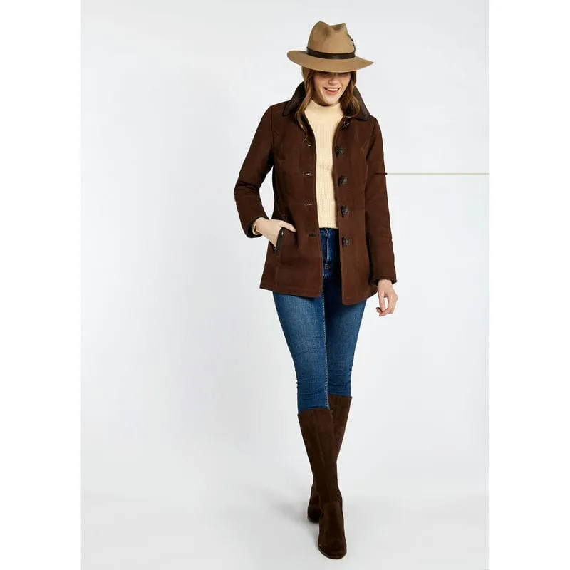 Dubarry Clarke Sherpa-Lined Ladies Leather Jacket - Walnut